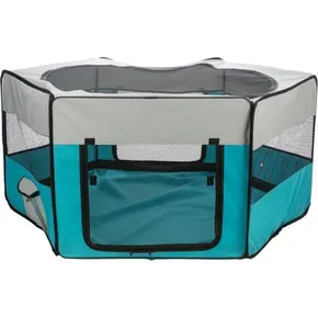 Wybieg dla królików karłowatych 150 x 65 cm, poliester, turkusowy/jasnoszary